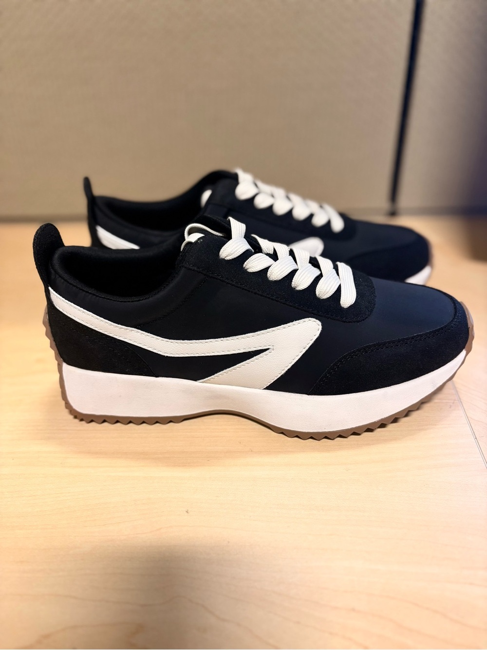 DV by Dolce Vita Black and White Platform Runner Sneakers